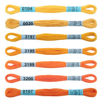 Нитки для вышивания Gamma набор мулине " СПЕКТР" 100% хлопок 7 x 8 м mandarin